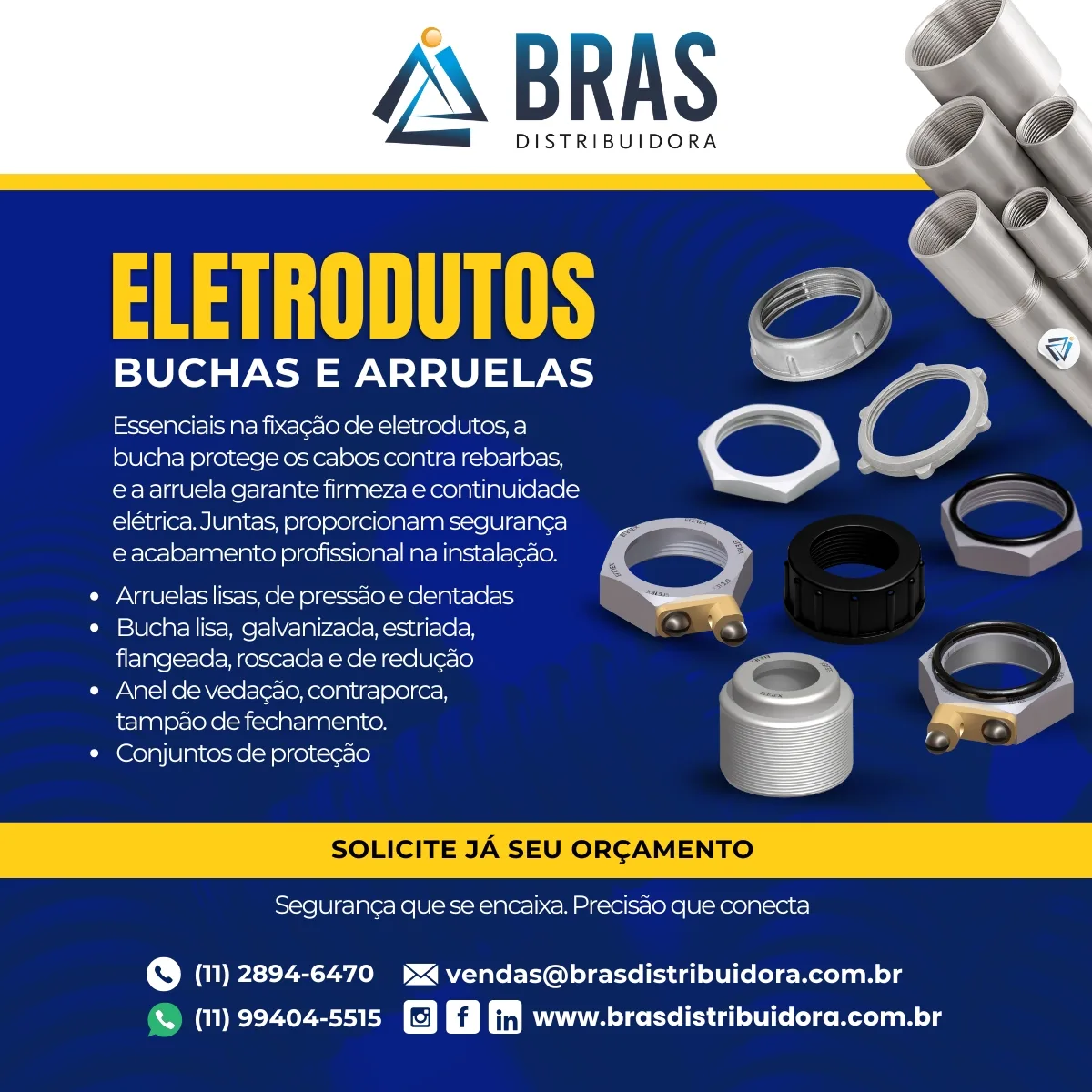 Bucha e Arruelas para Eletrodutos