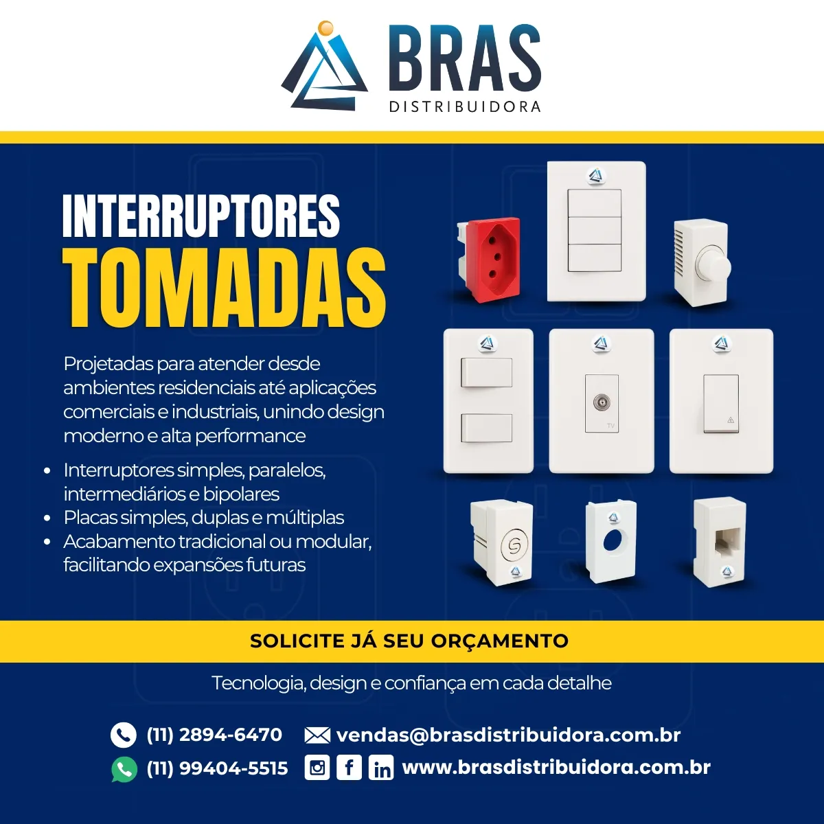 Interruptores e Tomadas