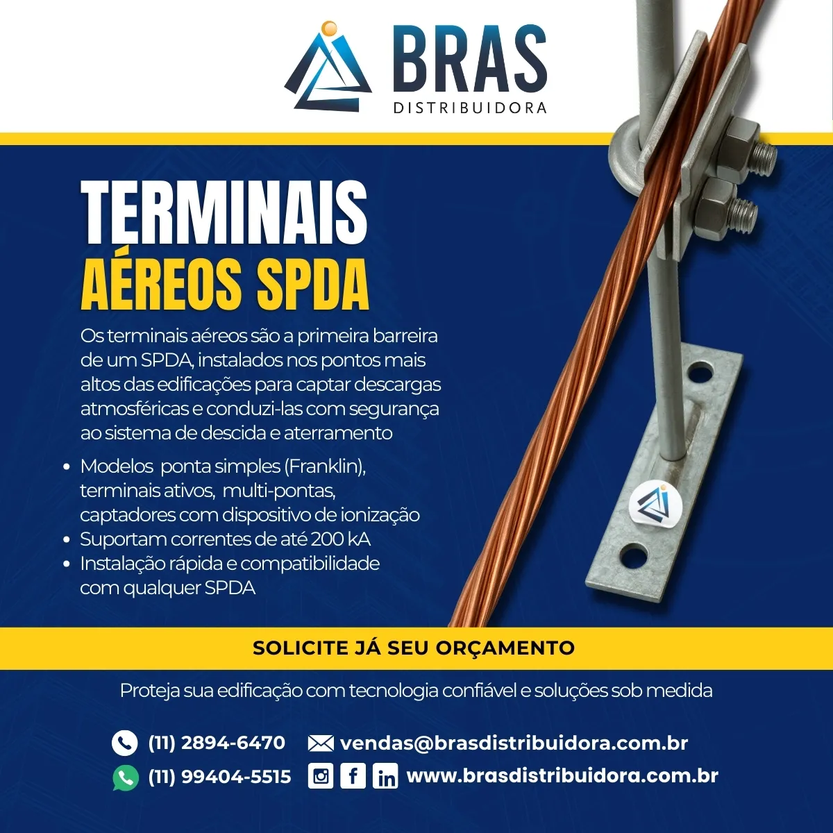 Terminal Aéreo para SPDA