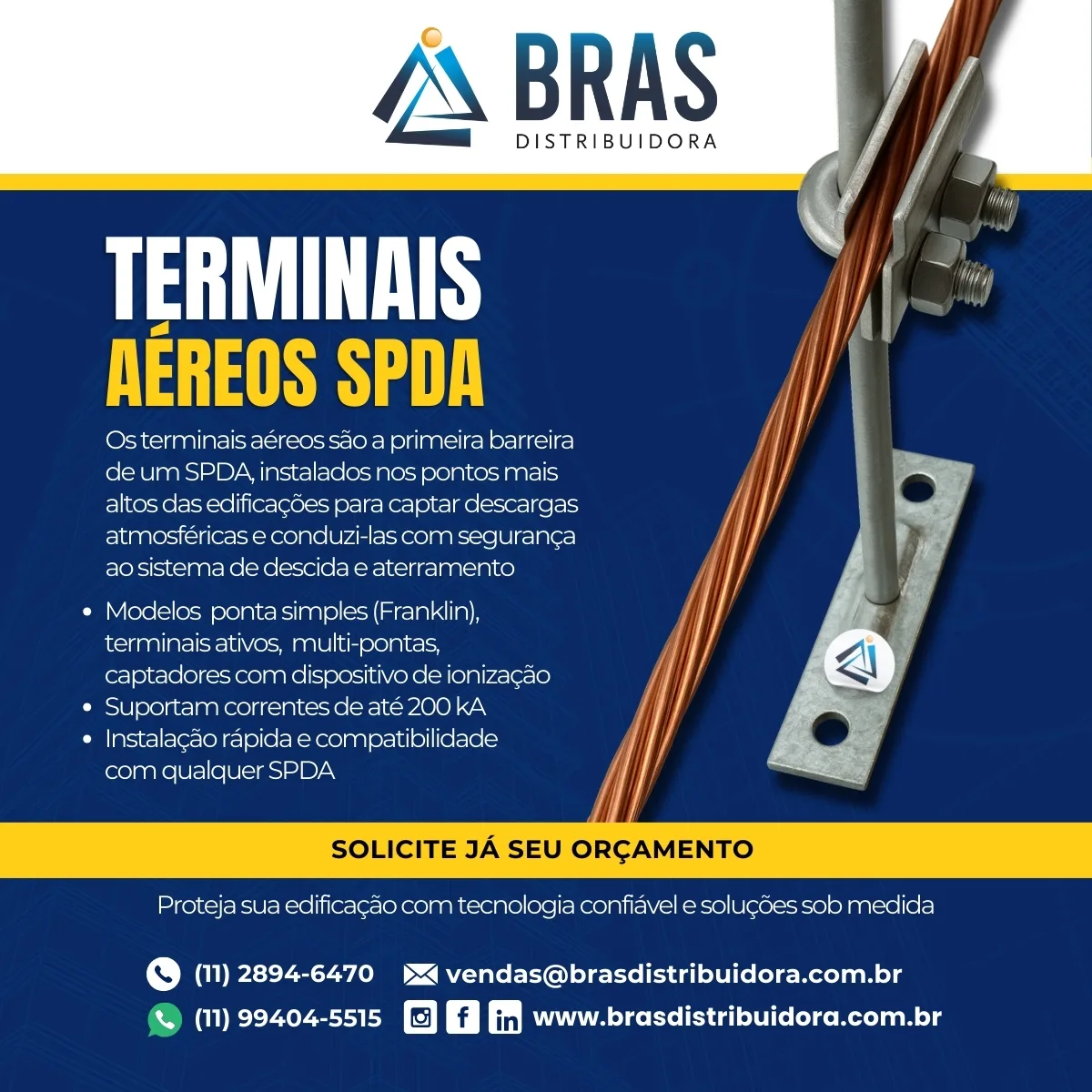 Terminal Aéreo para SPDA