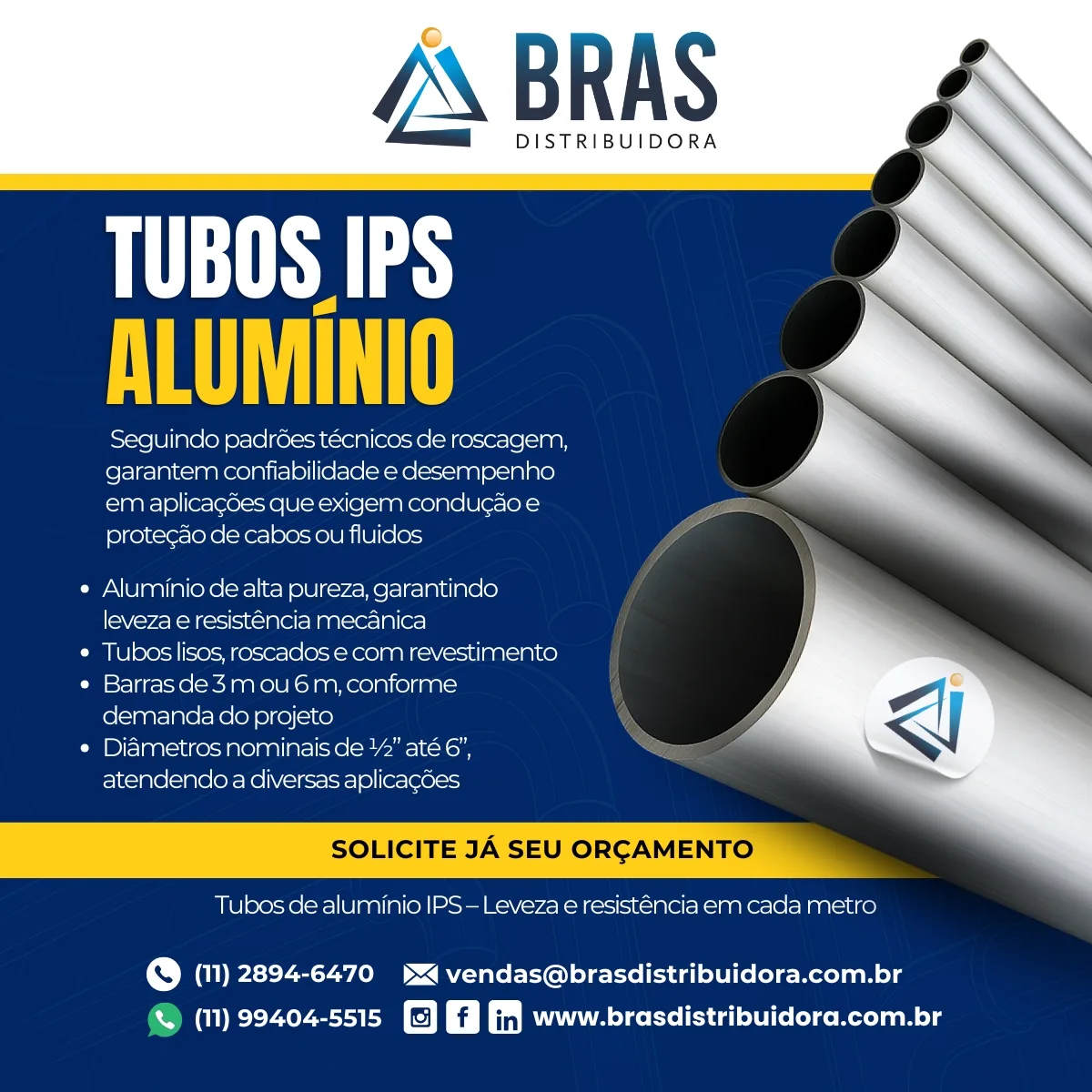 Tubo Alumínio IPS